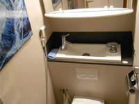 WiCi Bati Platzsparende Waschbecken auf Hänge WC mit hygiene Handbrause - Herr O (Frankreich - 73)